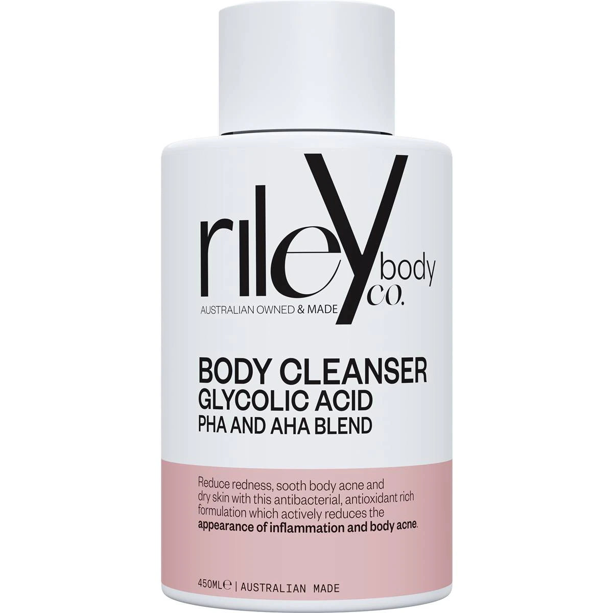 Riley Body Co Glycolic Acid PHA & AHA Blend Body Wash (3 x 450ml)