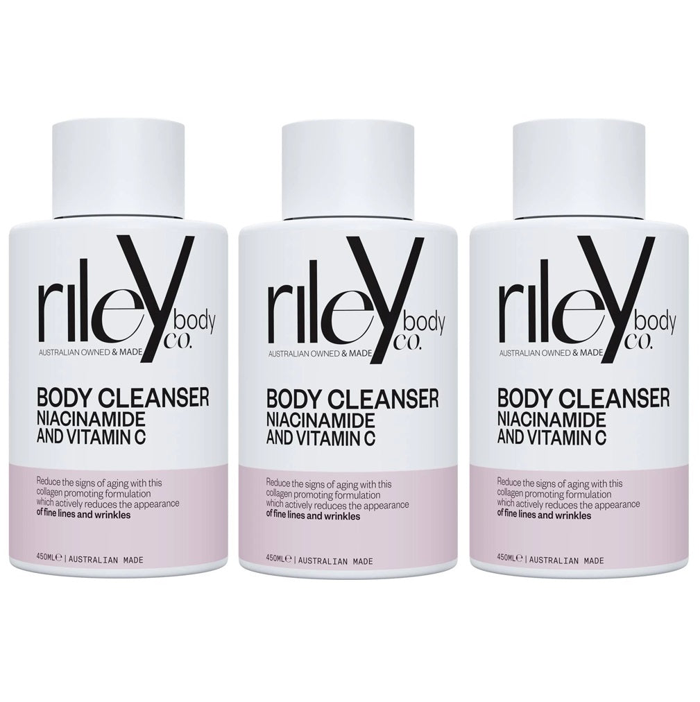Riley Body Co Niacinamide & Vitamin C Body Wash (3 x 450ml)