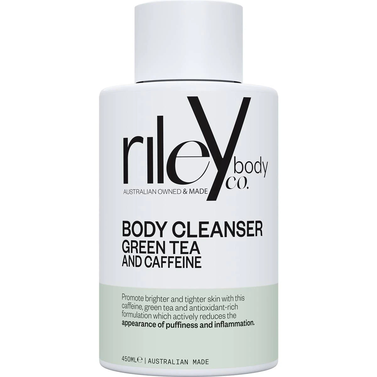 Riley Body Co Green Tea & Caffeine Body Wash (3 x 450ml)